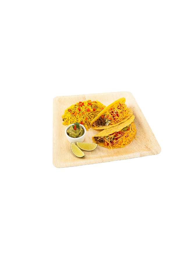 9.8 Inch Bamboo Dinner Plates, 100 Natural Wood Finish Disposable Bamboo Plates - Lightweight And Sturdy, Premium, Bamboo Bamboo Leaf Plates, For Parties Or Catering