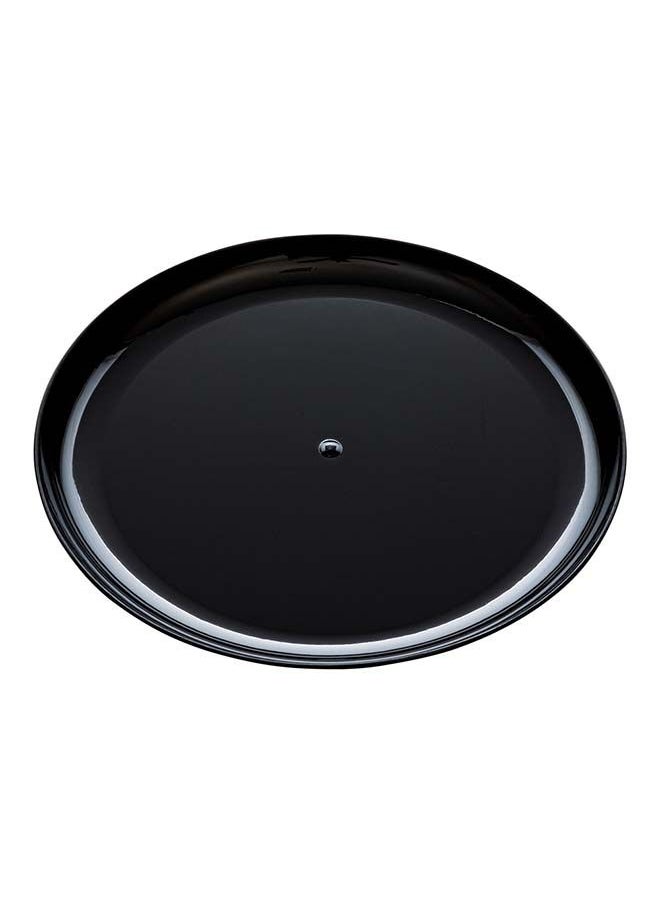 Restaurantware-9 x 9 Inch Catering Plates, 100 Round Dinner Plates - Sturdy, Disposable, Black Plastic Disposable Plates, Unique Design, For Special Occasions, Catered Events