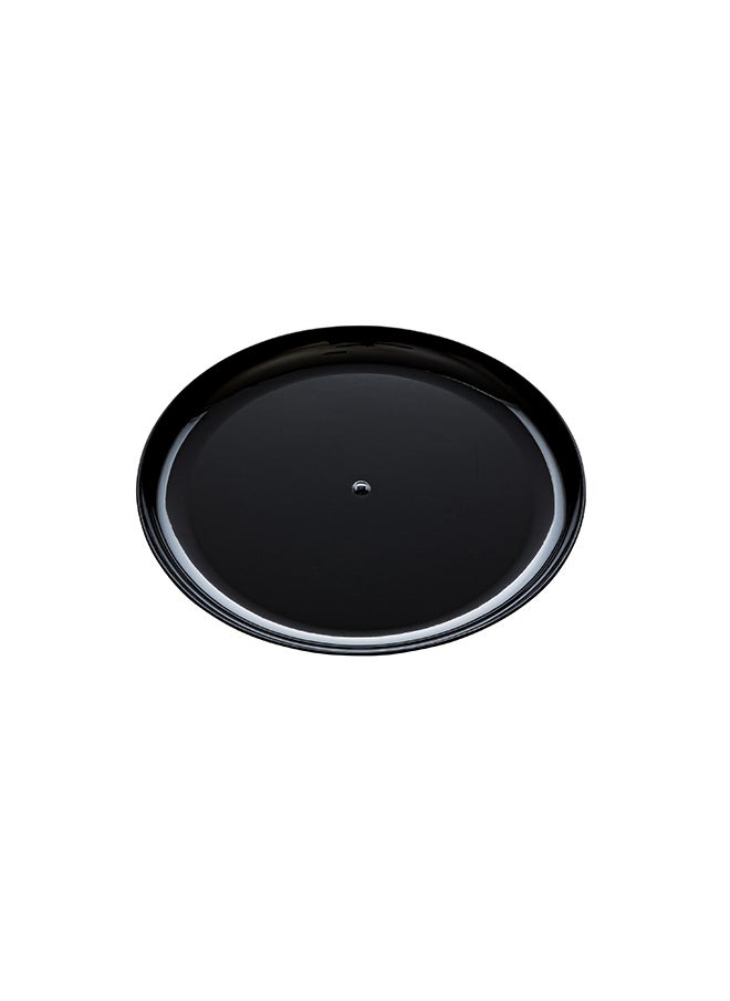 Restaurantware-9 x 9 Inch Catering Plates, 100 Round Dinner Plates - Sturdy, Disposable, Black Plastic Disposable Plates, Unique Design, For Special Occasions, Catered Events