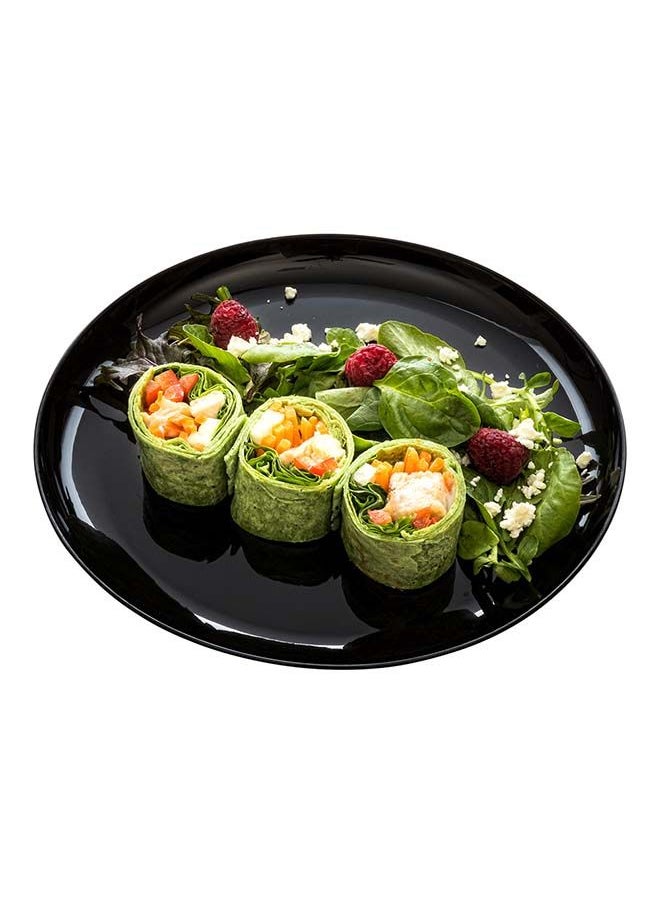 Restaurantware-9 x 9 Inch Catering Plates, 100 Round Dinner Plates - Sturdy, Disposable, Black Plastic Disposable Plates, Unique Design, For Special Occasions, Catered Events