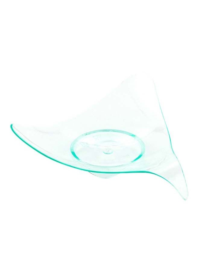 Restaurantware-3 x 3 Inch Dessert Plates, 100 Small Cocktail Plates - Asymmetrical, Shooting Star Design, Seagreen Plastic Disposable Appetizer Plates, Holds Sauces And Dips, For Parties