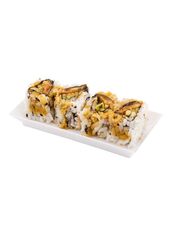 Restaurantware-5 x 2.5 Inch Mini Tasting Plates, 100 Disposable Rectangle Plastic Plates - Durable, Stylish, White Plastic Hors D'oeuvre Serving Plates, For Desserts Or Appetizers At Parties