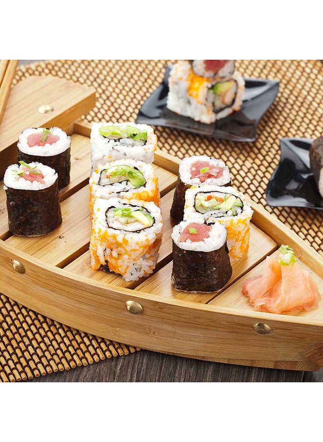 Restaurantware-13 Inch Sushi Boat Serving Tray, 1 Durable Sushi Boat - Sturdy, Easy To Clean, Bamboo Sushi Wooden Boat, Small, For Sushi Or Appetizers
