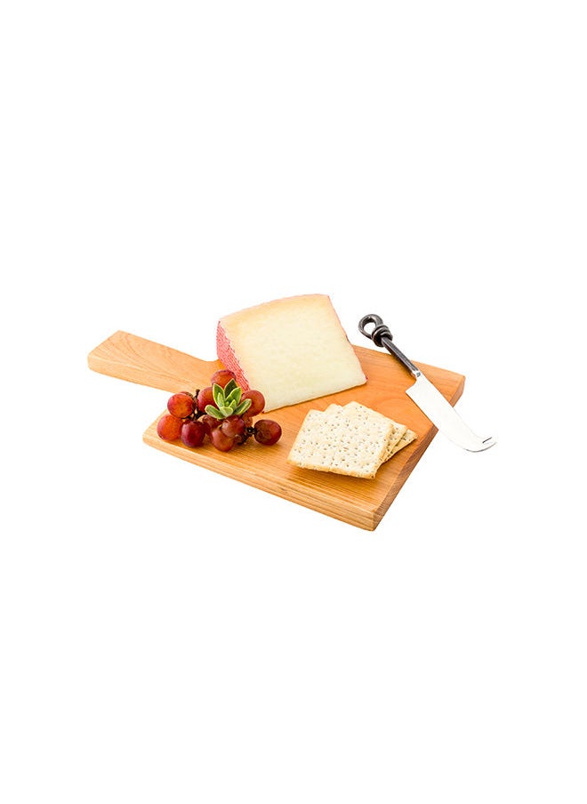 Restaurantware- 11.75 x 7.5 Inch Cutting Board With Handle, 1 Square Paddle Cutting Board - Shatterproof, Lightweight, Wood Vintage Cheese Board, For Chopping And Serving Bread, Meat Or Charcuterie