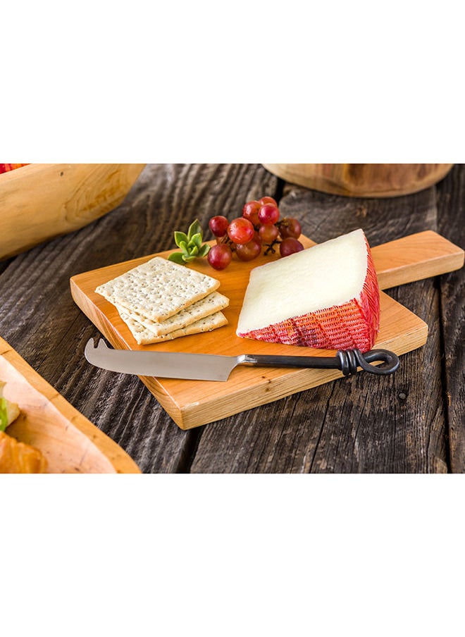 Restaurantware- 11.75 x 7.5 Inch Cutting Board With Handle, 1 Square Paddle Cutting Board - Shatterproof, Lightweight, Wood Vintage Cheese Board, For Chopping And Serving Bread, Meat Or Charcuterie