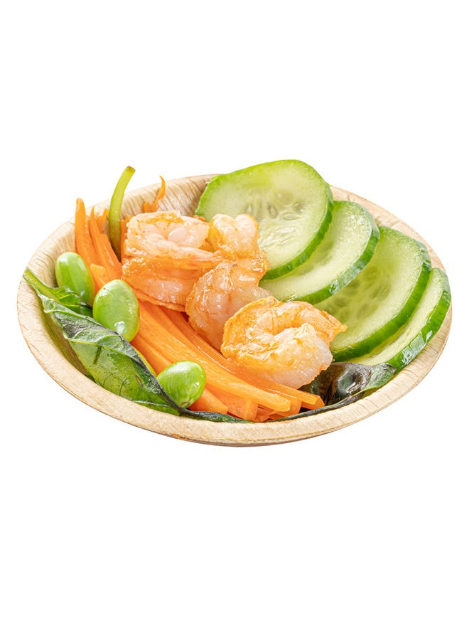 Restaurantware-Indo 4 Ounce Round Palm Mini Bowls, 100 Microwavable Palm Leaf Appetizer Bowls- Freezable, Sustainable, Areca Palm Leaf Deep Bowls, Oven-Ready, For Hot & Cold Foods