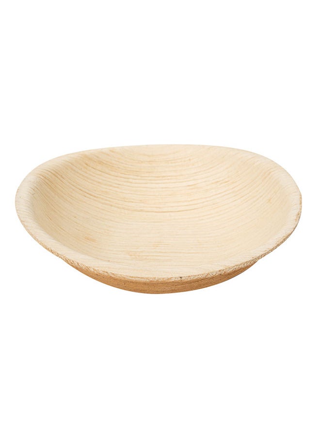 Restaurantware-Indo 4 Ounce Round Palm Mini Bowls, 100 Microwavable Palm Leaf Appetizer Bowls- Freezable, Sustainable, Areca Palm Leaf Deep Bowls, Oven-Ready, For Hot & Cold Foods