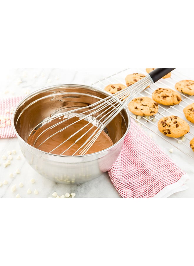 Restaurantware-Met Lux 9 Quart Metal Mixing Bowls, 1 German Deep Flour Bowl - Corrosion-Resistant, Dishwasher-Safe, Stainless Steel Metal Prep Bowl, Durable, For Baking And Cooking