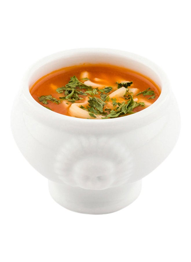 Restaurantware-2 Ounce Porcelain Bowls, 10 Lion Head Design Porcelain Small Bowls - Microwave-Safe, Oven-Safe, White Porcelain White Bowls, Chip-Resistant, Round