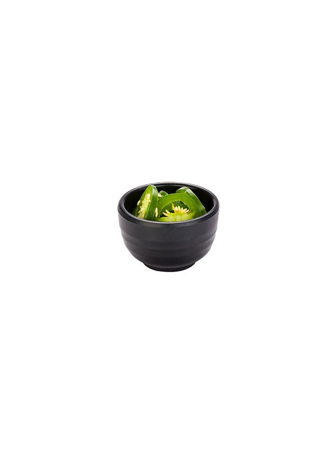 Restaurantware-Voga 2 Ounce Sauce Cups, 10 Round Dipping Cups - For Condiments And Individual Portions, Dishwashable, Black Melamine Dipping Cups, Shatterproof, Japanese Style
