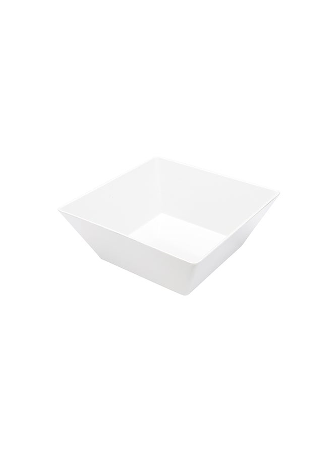 180 Ounce Deep Soup Bowls, 2 Dishwashable Square Serving Bowls - Shatter-Resistant, White Melamine Salad Eating Bowls, Serve Side Dishes, Entrees, And Snacks, For Parties Or Events