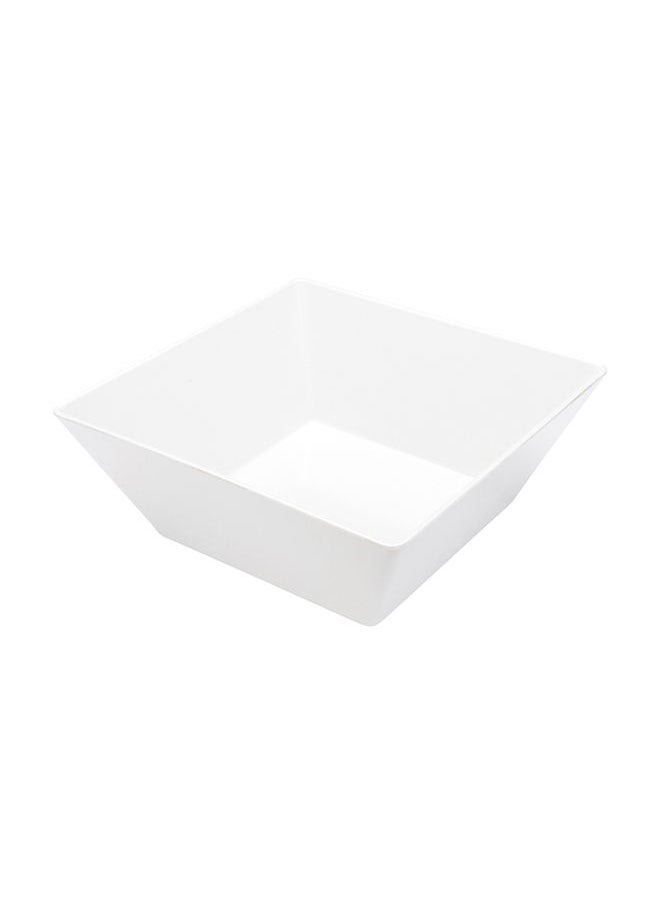 180 Ounce Deep Soup Bowls, 2 Dishwashable Square Serving Bowls - Shatter-Resistant, White Melamine Salad Eating Bowls, Serve Side Dishes, Entrees, And Snacks, For Parties Or Events