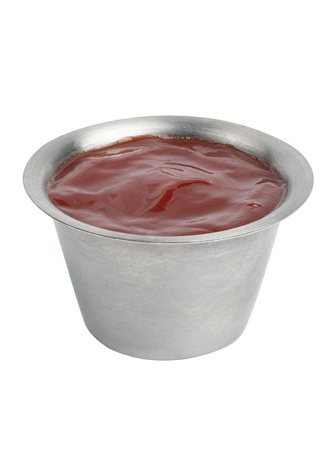 2 Ounce Sauce Cups, 10 Round Dip Cups - For Condiments And Individual Portions, Stackable, Silver Stainless Steel Dipping Cups, Reusable, Durable