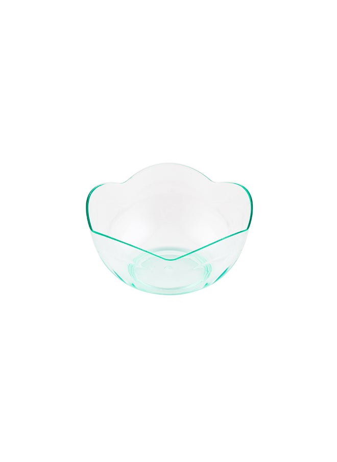 Restaurantware-2 Ounce Disposable Dessert Cups, 100 Mini Appetizer Cups - Flower Shape, Attractive, Seagreen Plastic Mini Ice Cream Bowls, Durable, For Parties Or Catered Events