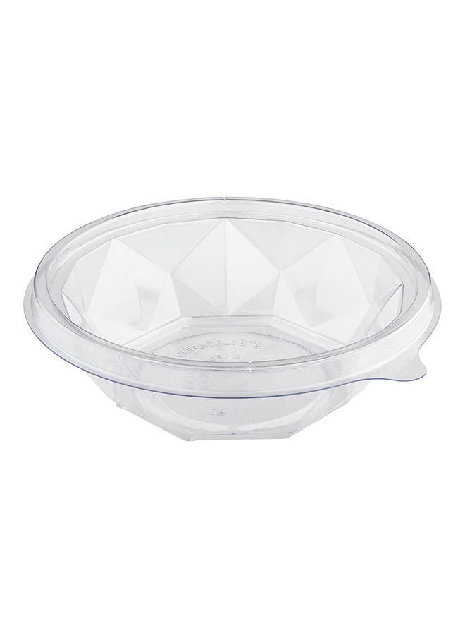 Restaurantware-Basic Nature 8 Ounce Disposable Plastic Containers, 500 Plastic Salad Bowls - Premium Round, Clear PLA Plastic Disposabe Food Bowls, For To Go Meals,