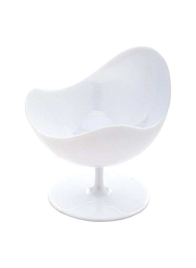 Restaurantware-1.5 Ounce Mini Dessert Cups, 100 Disposable Parfait Cups - Mimics The Look Of Ball Chairs, With Stem, White Plastic Dessert Bowls, Premium, Serve Appetizers or Snacks