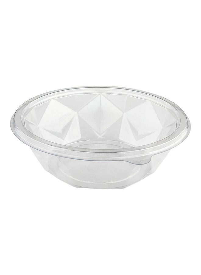 Restaurantware-Basic Nature 24 Ounce Disposable Plastic Containers, 500 Plastic Salad Bowls - Lids Sold Separately, Round, Clear PLA Plastic Food Bowls, For To Go Meals And Takeaway Orders
