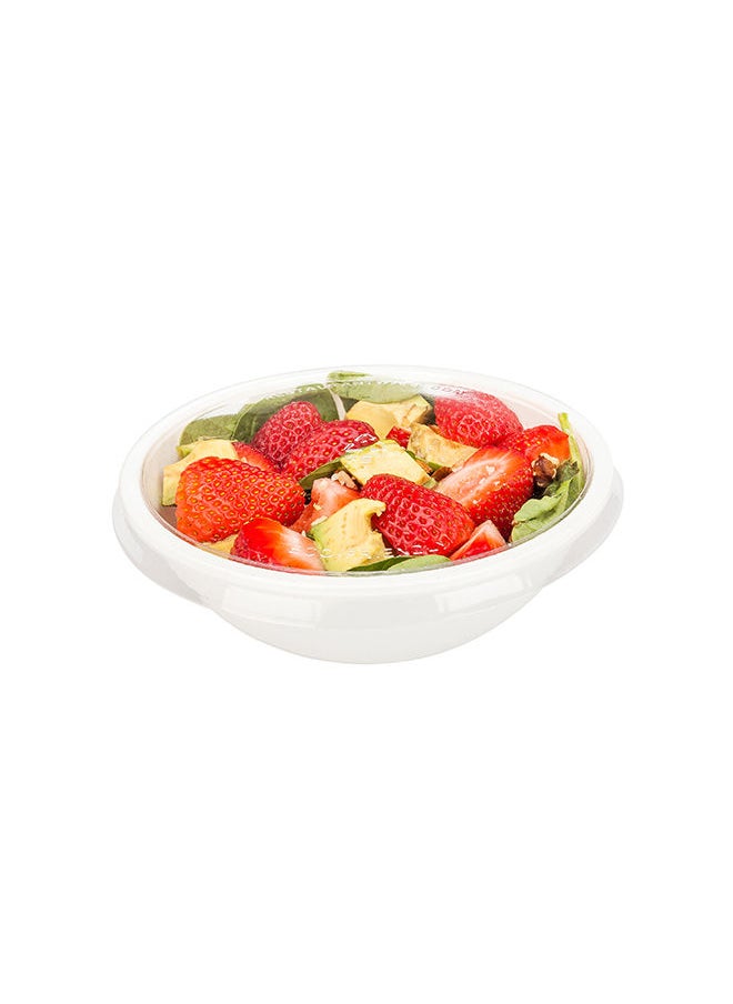 Restaurantware-LIDS ONLY: 18 Ounce Plastic Salad Bowl Lids, 200 Recyclable Lids For 18 Ounce Salad Bowls - Round, Disposable, Clear Plastic To Go Bowl Lids, Bowls Sold Separately