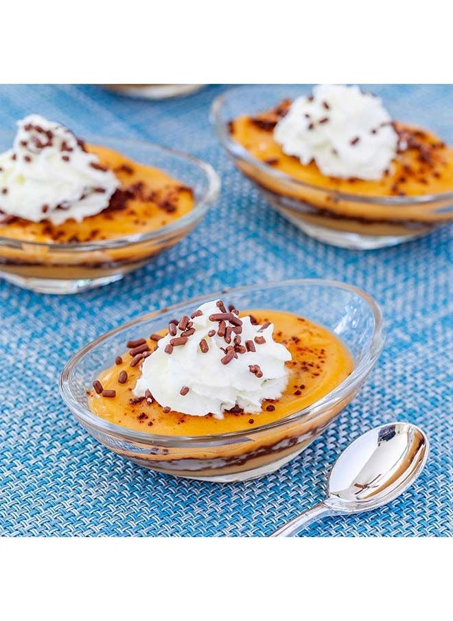 Restaurantware-2 Ounce Mini Glass Bowls, 6 Dishwasher-Safe Glass Prep Bowls - Oval, Lead-Free, Clear Glass Prep Dishes, For Desserts Or Appetizers, For Spices, Condiments Or Ingredients