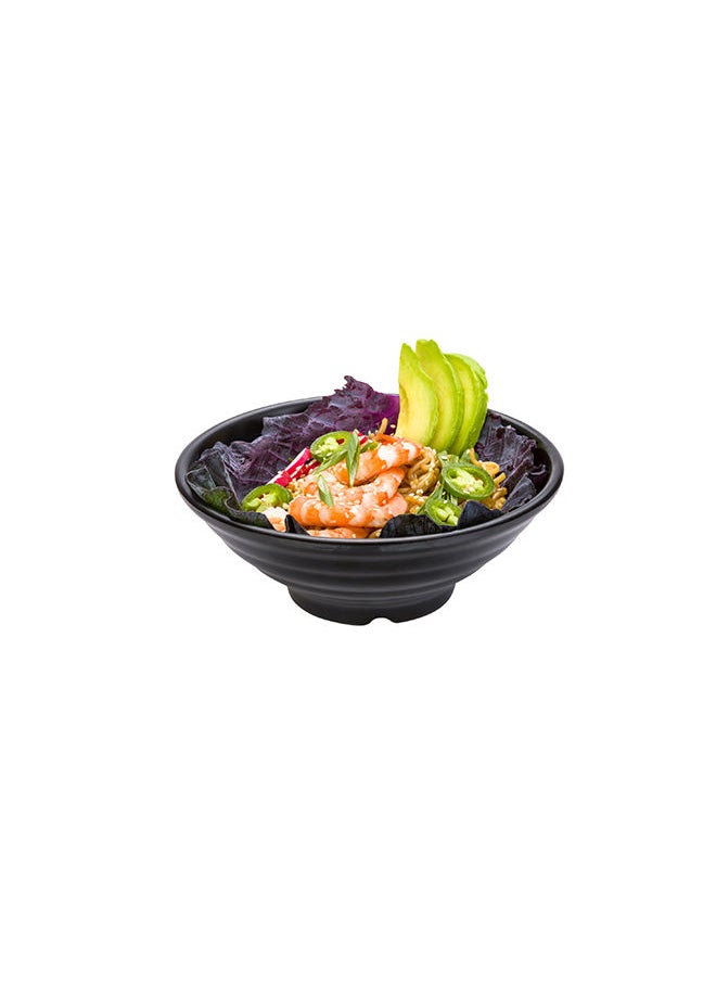Restaurantware-Voga 27 Ounce Soup Bowls, 2 Large Pho Bowls - Faux Stone, Serve Noodles, Salads, Or Pastas, Black Melamine Ramen Bowls, Shatterproof, Dishwashable, Asian Style Bowls