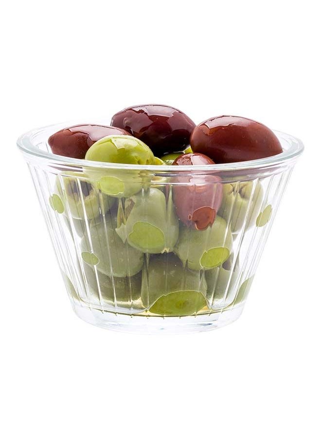 Restaurantware-6 Ounce Small Glass Bowls,  6 Tempered Fluted Glasses, Lead-Free, Clear Glass For Desserts Or Appetizers, For Spices, Condiments Or Ingredients