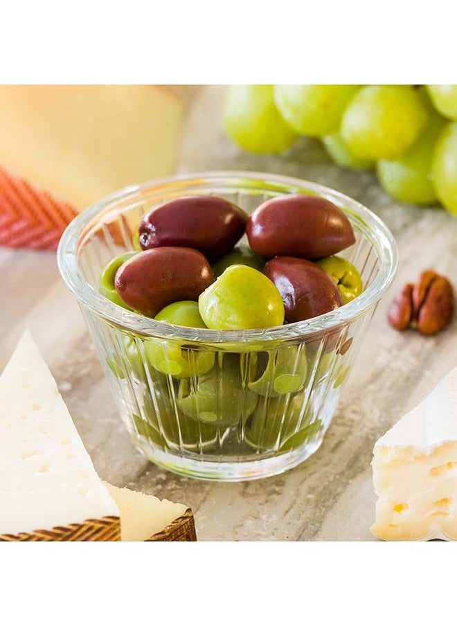 Restaurantware-6 Ounce Small Glass Bowls,  6 Tempered Fluted Glasses, Lead-Free, Clear Glass For Desserts Or Appetizers, For Spices, Condiments Or Ingredients