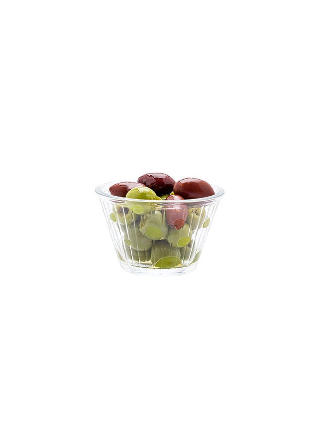 Restaurantware-6 Ounce Small Glass Bowls,  6 Tempered Fluted Glasses, Lead-Free, Clear Glass For Desserts Or Appetizers, For Spices, Condiments Or Ingredients