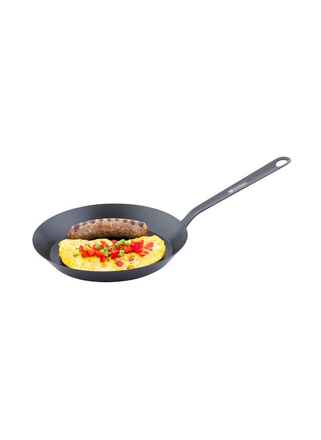 Restaurantware-9.5 Inch Round Frying Pan, 1 Non-Stick Frying Pan - Welded Handle, Heavy-Duty, Black Carbon Steel Fry Pan, Cookware For Homes or Restaurants, For Electric, Induction, and Gas Stoves