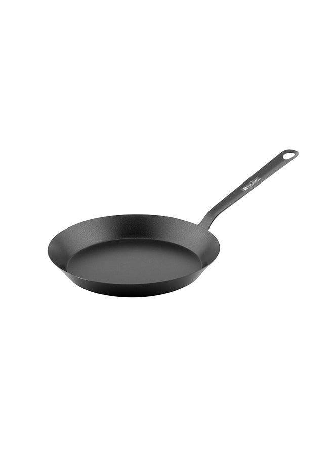 Restaurantware-9.5 Inch Round Frying Pan, 1 Non-Stick Frying Pan - Welded Handle, Heavy-Duty, Black Carbon Steel Fry Pan, Cookware For Homes or Restaurants, For Electric, Induction, and Gas Stoves
