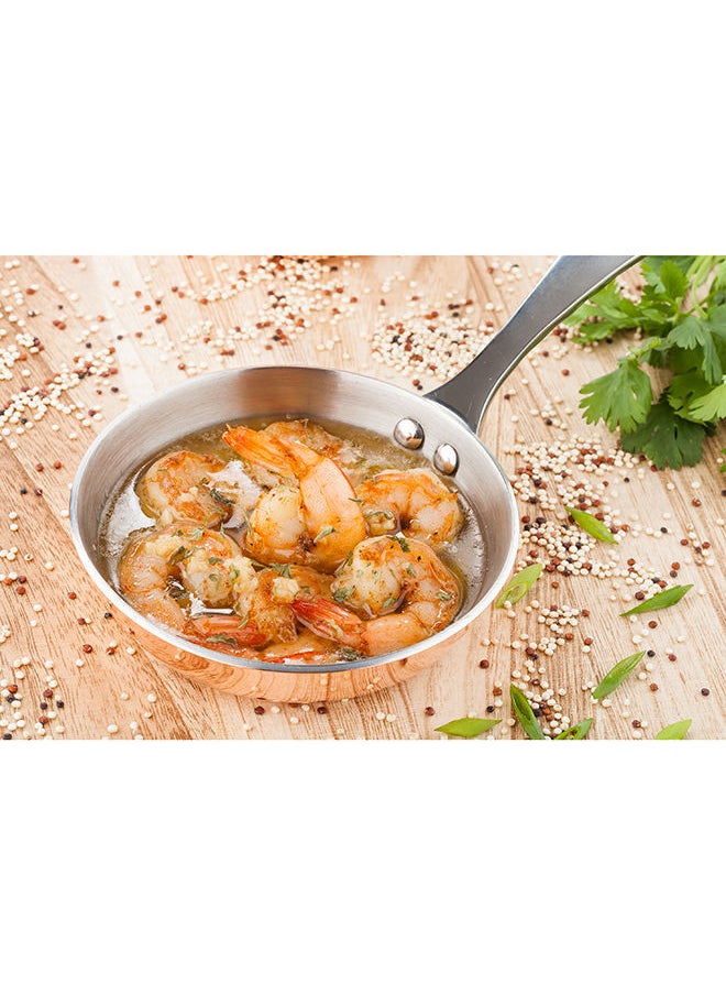 Restaurantware-4 Inch Mini Frying Pan, 1 Round Egg Pan - With Handle, Stain Resistant, Copper Stainless Steel Small Frying Pan, Dishwasher Safe, For Scrambles, Appetizers, Or Desserts