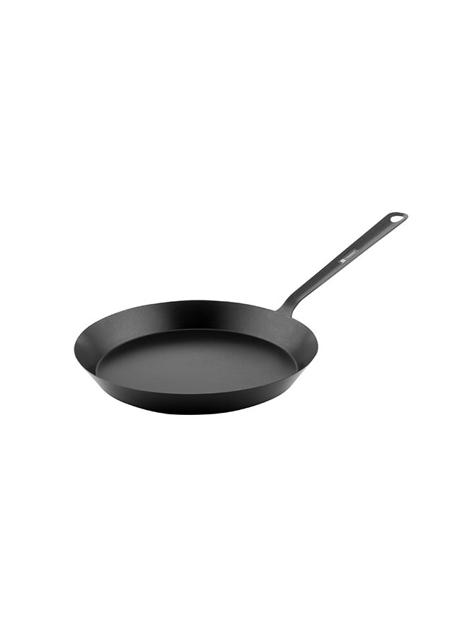 Restaurantware-11.5 Inch Round Frying Pan, 1 Non-Stick Frying Pan - Welded Handle, Heavy-Duty, Black Carbon Steel Fry Pan, Cookware For Homes or Restaurants, For Electric, Induction, and Gas Stoves