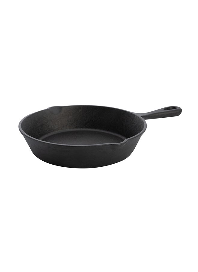 Restaurantware-Met Lux 7.75 Inch Cast Iron Skillet, 1 Pre-Seasoned Cast Iron Fry Pan - With Handle, With Pour Spouts, Black Cast Iron Cooking Pan, For Kitchen, For Indoor Or Outdoor Cooking