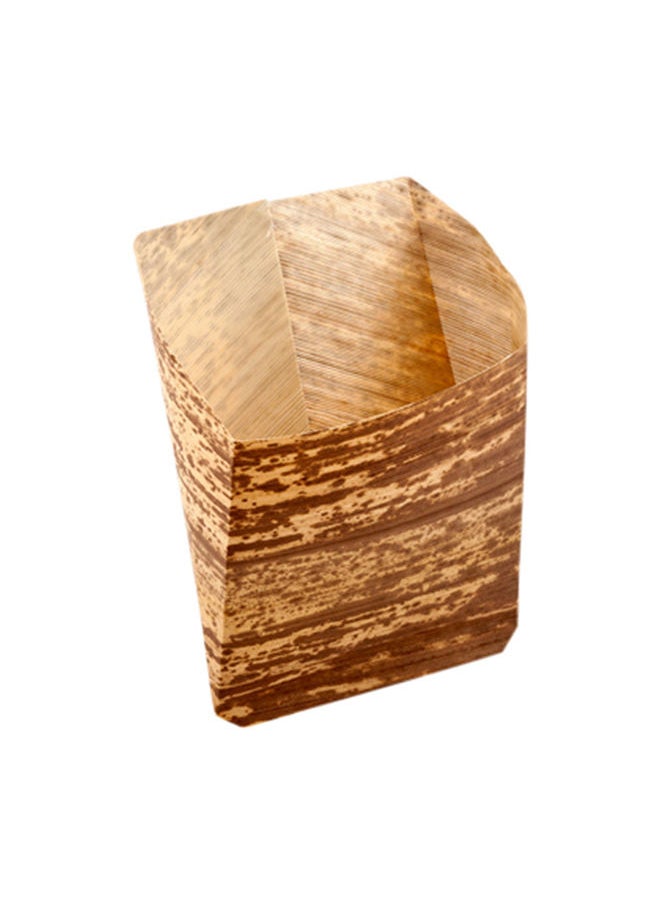 Restaurantware-5 x 5.3 Inch French Fry Holder, 100 Disposable French Fry Box - Sustainable, Sturdy, For Snacks Or Desserts, Bamboo Fry Cups, Ideal For Kiosks, Cafes, And Catered Events