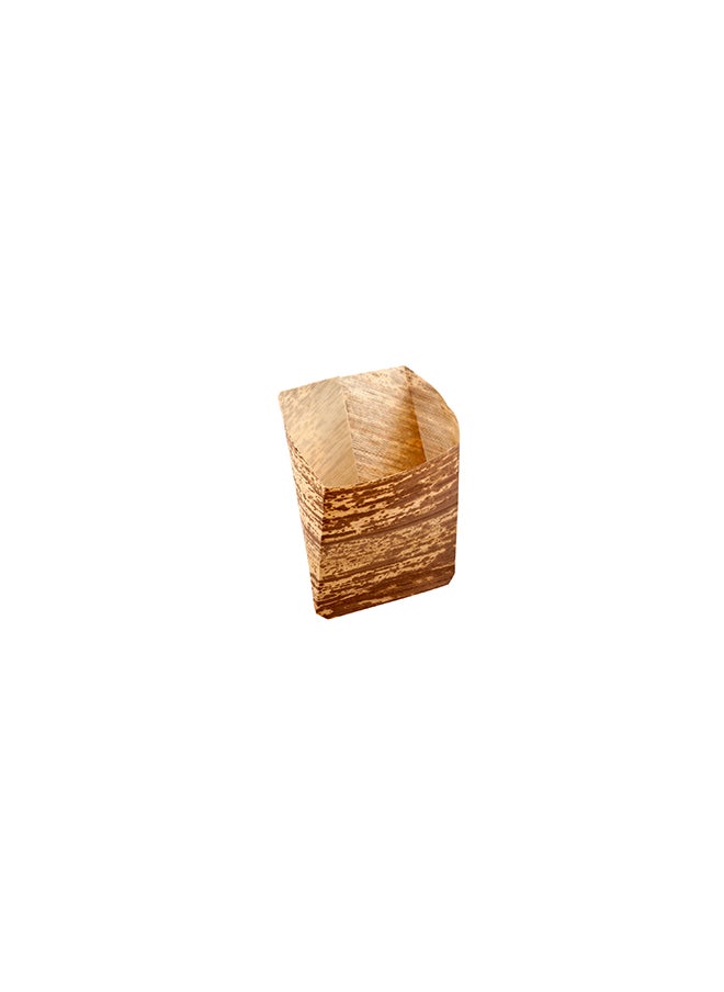 Restaurantware-5 x 5.3 Inch French Fry Holder, 100 Disposable French Fry Box - Sustainable, Sturdy, For Snacks Or Desserts, Bamboo Fry Cups, Ideal For Kiosks, Cafes, And Catered Events