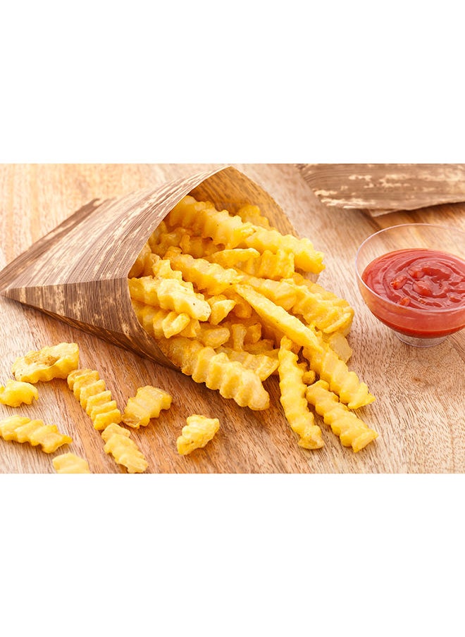 Restaurantware-5 x 5.3 Inch French Fry Holder, 100 Disposable French Fry Box - Sustainable, Sturdy, For Snacks Or Desserts, Bamboo Fry Cups, Ideal For Kiosks, Cafes, And Catered Events