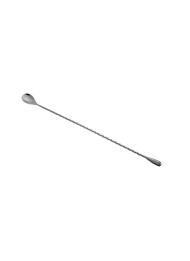 Restaurantware-Bar Lux 16 Inch Bar Spoon, 1 Corkscrew Handle Cocktail Stirrer Spoon - Long, Commercial, Black Plated Stainless Steel Cocktail Mixing Spoon, For Stirring And Mixing