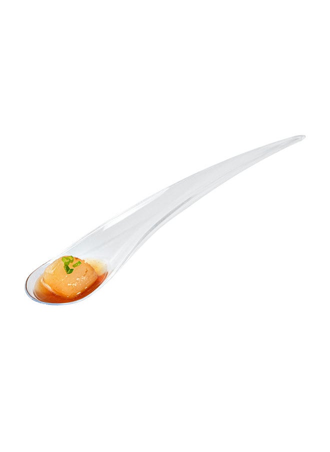 Restaurantware-8 x 1.2 Inch Tasting Spoons, 500 Disposable Sample Spoons - Self-Standing, Tear Drop Design, Clear Plastic Dessert Spoons, For Parties Or Other Events, Serve Appetizers Or Desserts