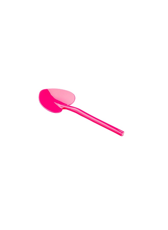 Restaurantware-3.5 Inch x 1.3 Inch Heart Spoons, 500 Disposable Mini Plastic Spoons - Heart-Shaped, For Desserts, Magenta Plastic Tasting Spoons, For Parties Or Events,