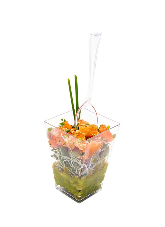 Restaurantware-4 Inch Mini Spoons, 500 Disposable Tiny Spoons - Heavy-Duty, Pair With Appetizers or Desserts, Clear Plastic Sample Spoons, For Parties, Weddings, Or Catering