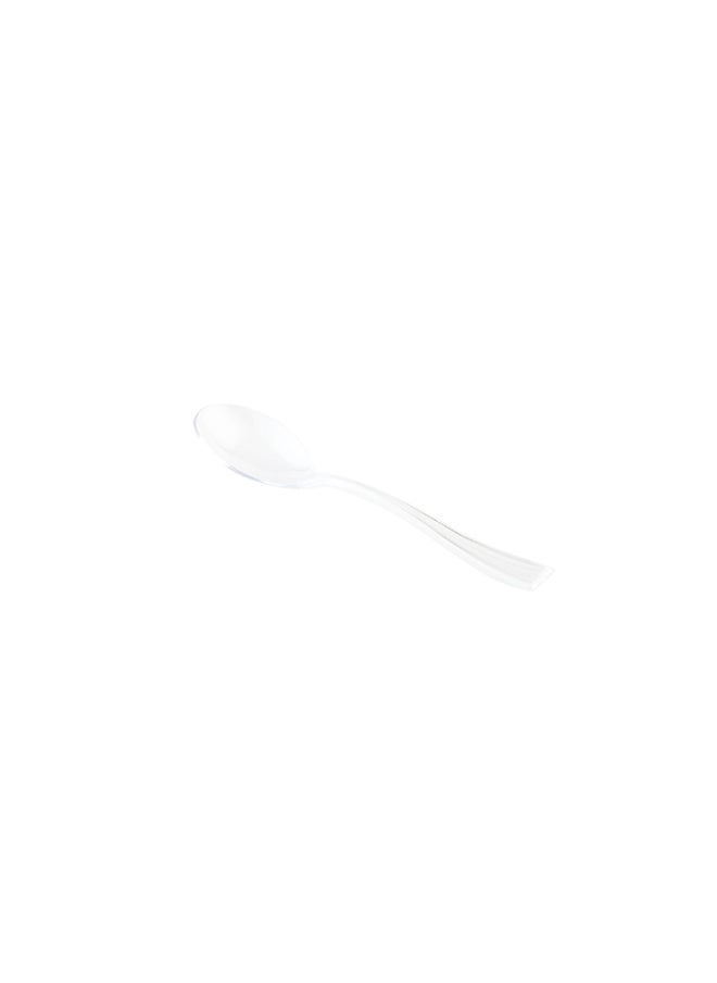 Restaurantware-4 Inch Mini Spoons, 500 Disposable Tiny Spoons - Heavy-Duty, Pair With Appetizers or Desserts, Clear Plastic Sample Spoons, For Parties, Weddings, Or Catering