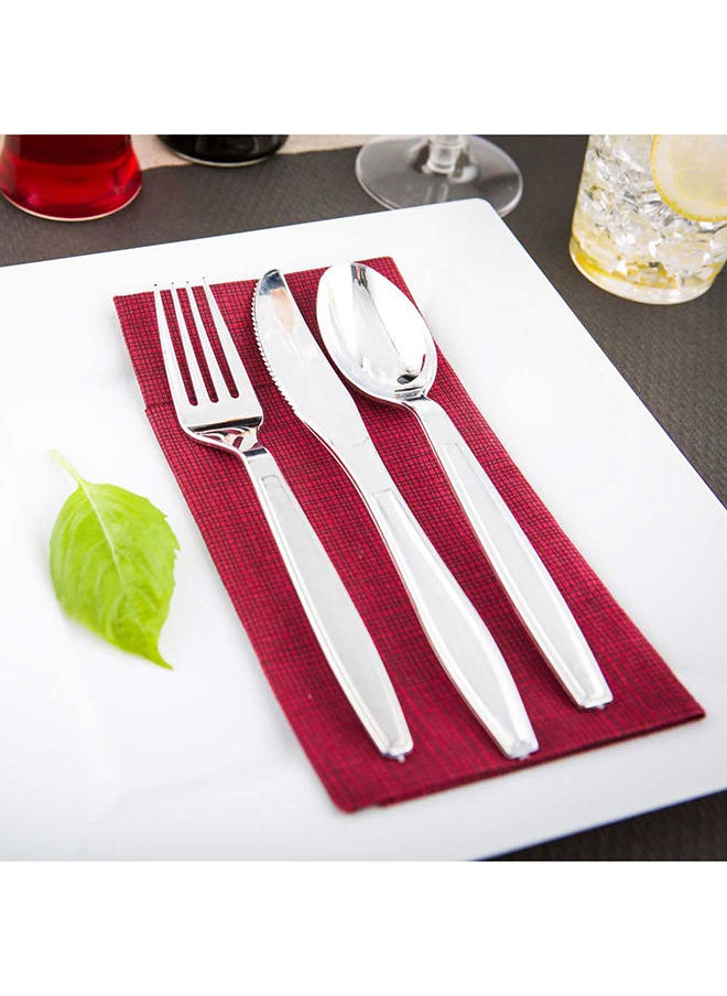 Restaurantware-Argento 7 Inch Silver Plastic Spoons, 250 Recyclable Plastic Silver Spoons - Crack-Resistant, For All Types Of Meals, Silver Plastic Disposable Silver Spoons,