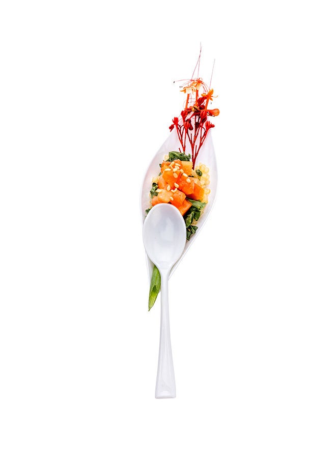 Restaurantware-4 Inch Mini Spoons, 500 Disposable Tiny Spoons - Heavy-Duty, Pair With Appetizers or Desserts, White Plastic Sample Spoons, For Parties, Weddings, Or Catering