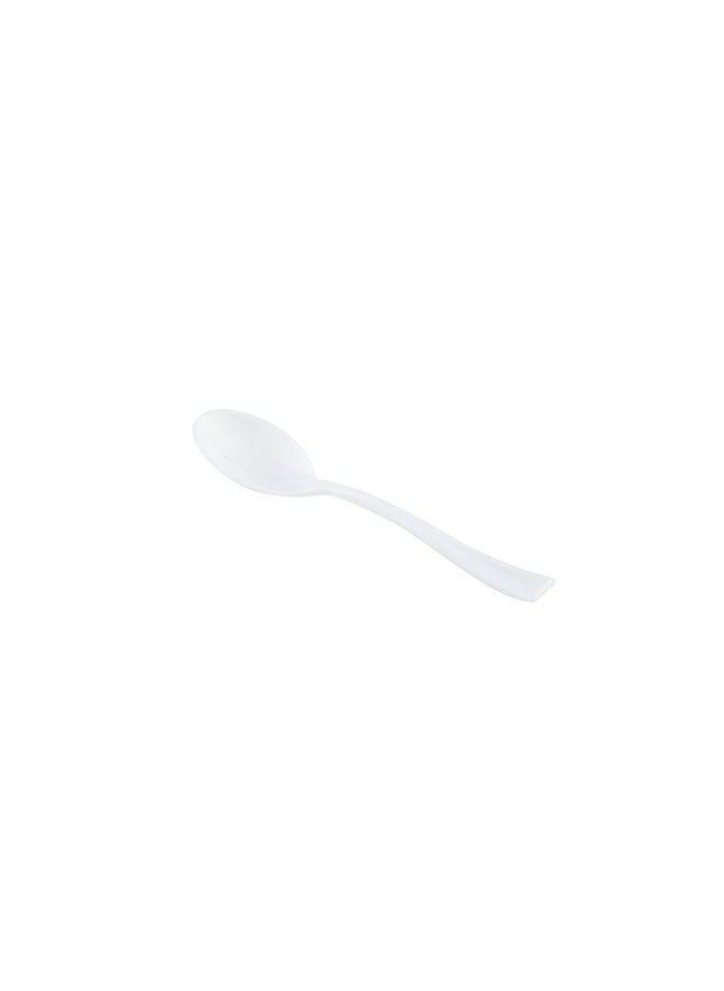 Restaurantware-4 Inch Mini Spoons, 500 Disposable Tiny Spoons - Heavy-Duty, Pair With Appetizers or Desserts, White Plastic Sample Spoons, For Parties, Weddings, Or Catering