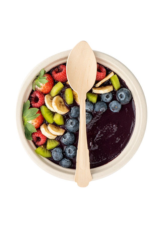 Restaurantware-7.9 Inch Disposable Wooden Spoons, 500 Eco-Friendly Spoons - Baroque Style, Durable, Natural Wood DurableSpoons, Splinter-Free, Cutlery For Parties Or Catering