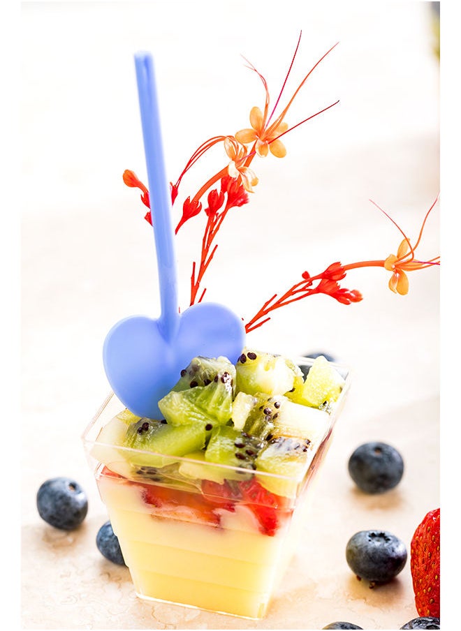 Restaurantware-3.5 Inch x 1.3 Inch Heart Spoons, 500 Disposable Mini Plastic Spoons - Heart-Shaped, For Ice Cream Or Frozen Yogurt, Purple Plastic Tasting Spoons, For Parties Or Events