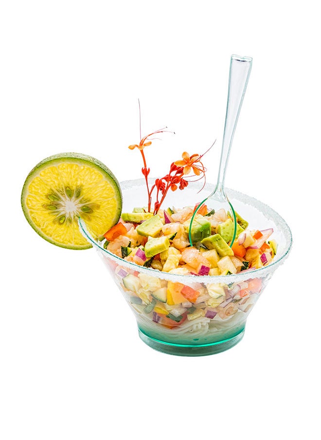 Restaurantware-4 Inch Mini Spoons, 500 Disposable Tiny Spoons - Heavy-Duty, Pair With Appetizers or Desserts, Seagreen Plastic Sample Spoons, For Parties, Weddings, Or Catering