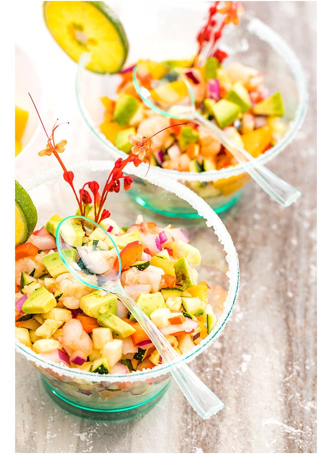 Restaurantware-4 Inch Mini Spoons, 500 Disposable Tiny Spoons - Heavy-Duty, Pair With Appetizers or Desserts, Seagreen Plastic Sample Spoons, For Parties, Weddings, Or Catering