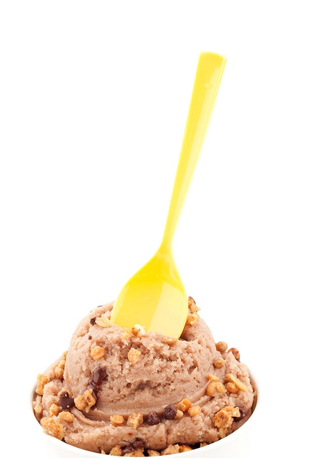 Restaurantware-4.5 x 1 Inch Dessert Spoons, 500 Disposable Tasting Spoons - Sturdy Handles, Premium, Baby Yellow Plastic Ice Cream Spoons, Heavy-Duty, For Gelatos, Sundaes, Puddings, And More