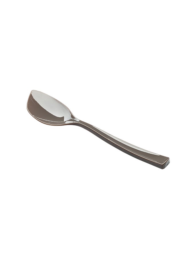 Restaurantware-4.5 x 1 Inch Dessert Spoons, 500 Disposable Tasting Spoons - Sturdy Handles, Premium, Fashion Gray Plastic Ice Cream Spoons, Heavy-Duty, For Gelatos, Sundaes, Puddings, And More