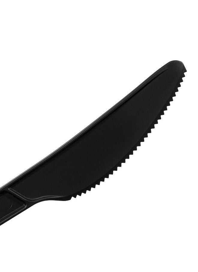 Restaurantware-Basic Nature 6.5 Inch Wrapped Compostable Knives, 250 Individually Wrapped Plant-Based Silverware - For Hot And Cold Foods, Black CPLA Plastic Disposable Cutlery, BPI-Certified